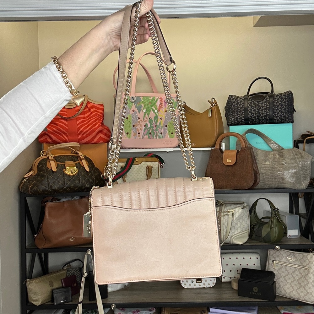 Coach Madison Quilted Chain Shoulder Bag Blush Pink Leather 2020 - Picture 3 of 11